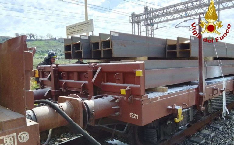 Mileto, incendio su un vagone merci ferroviario: intervengono i vigili del fuoco