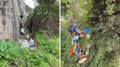 Rifiuti abbandonati a Tropea, volontari bonificano costone