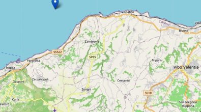 Terremoto nel Vibonese, scossa 2.8 al largo di Zambrone