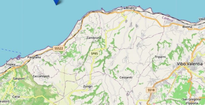 Terremoto nel Vibonese, scossa 2.8 al largo di Zambrone