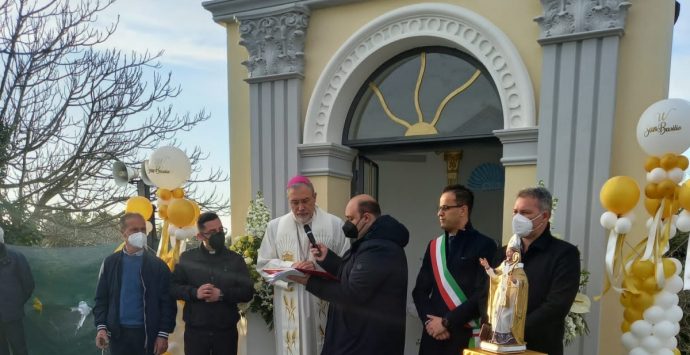 Cessaniti, ricostruita e inaugurata la cappella dedicata a San Basilio