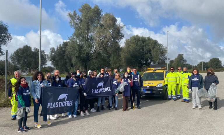 Vibo, Plastic free e studenti ripuliscono un tratto della statale 18