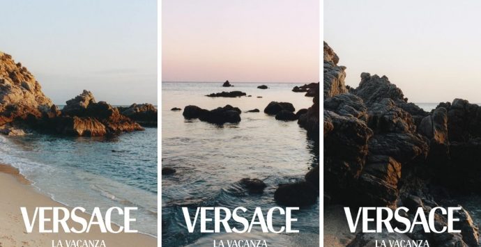 Versace punta su Capo Vaticano: la nuova campagna pubblicitaria girata a Grotticelle