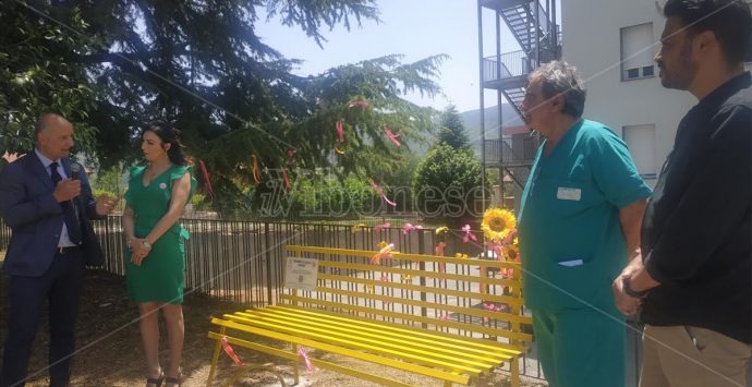 Inaugurata a Serra San Bruno la panchina gialla per sensibilizzare sull’endometriosi -Video