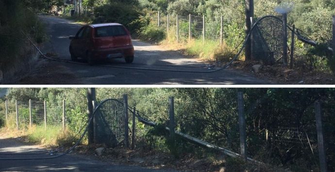 Cavo telefonico cade lungo la strada che collega Soriano a Sorianello