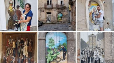 I vecchi portoni raccontano, così a Zungri l’arte fa rivivere l’antico borgo -Foto