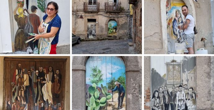 I vecchi portoni raccontano, così a Zungri l’arte fa rivivere l’antico borgo -Foto