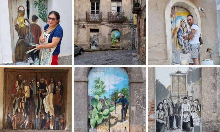 I vecchi portoni raccontano, così a Zungri l’arte fa rivivere l’antico borgo -Foto