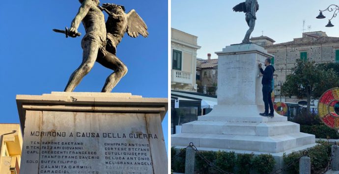 Tropea, restaurate le epigrafi del monumento ai caduti