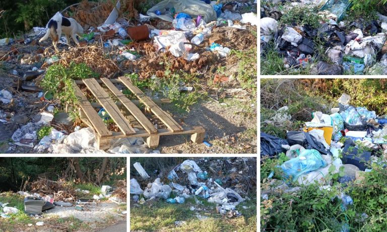 Briatico, montagne di rifiuti lungo la strada Cucco a Potenzoni: foto