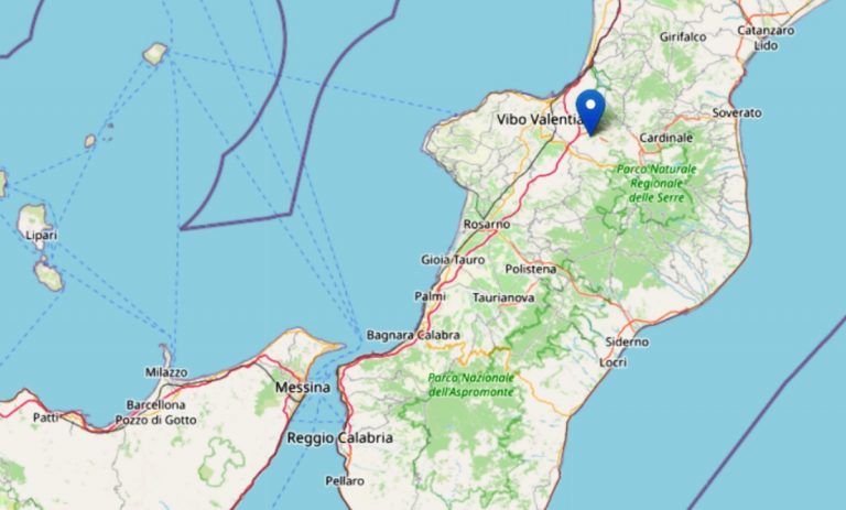 Lieve scossa di terremoto in Calabria: il sisma nella notte con epicentro a Vazzano