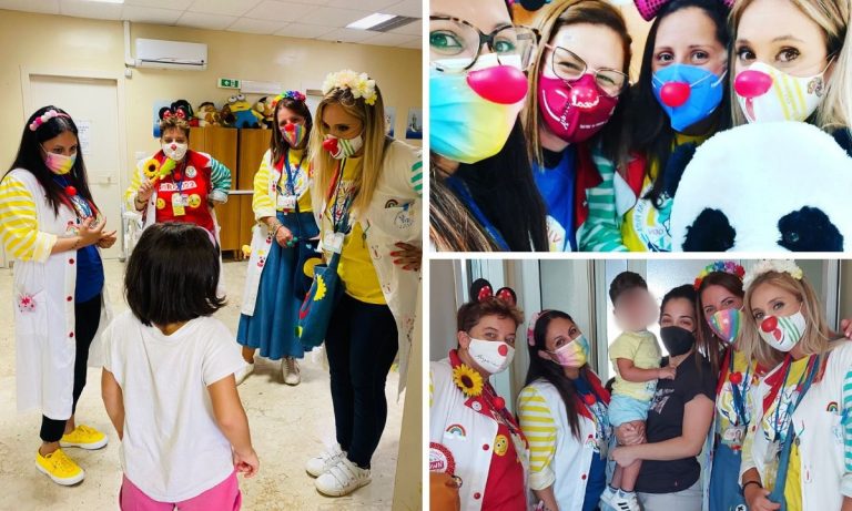 Vibo, i colori e la magia dei clown vip in ospedale: «Far sorridere è una cosa seria»