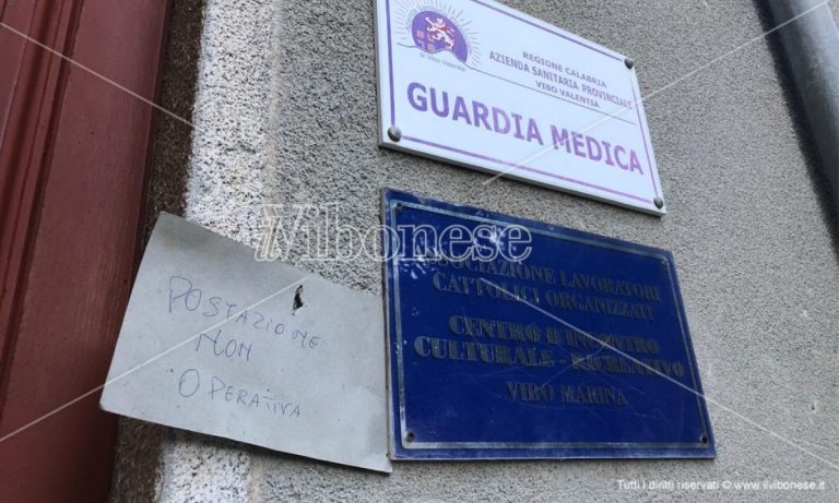 Vibo Marina, ancora una volta la Guardia medica rimane chiusa. L’avviso: “Postazione non operativa”