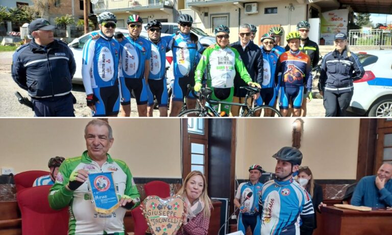 Donazione organi, fa tappa nel Vibonese il tour in bici di Giuseppe Iacovelli
