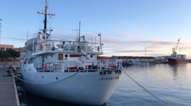 La nave “Giorgio Cini” della Guardia di Finanza al Porto di Vibo Marina
