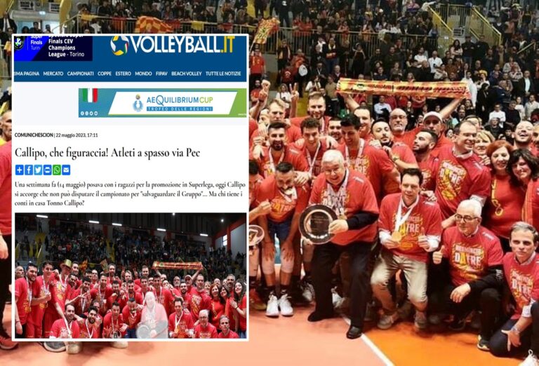 Volleyball.it contro decisione di Pippo Callipo di ritirare la squadra dopo promozione in A1