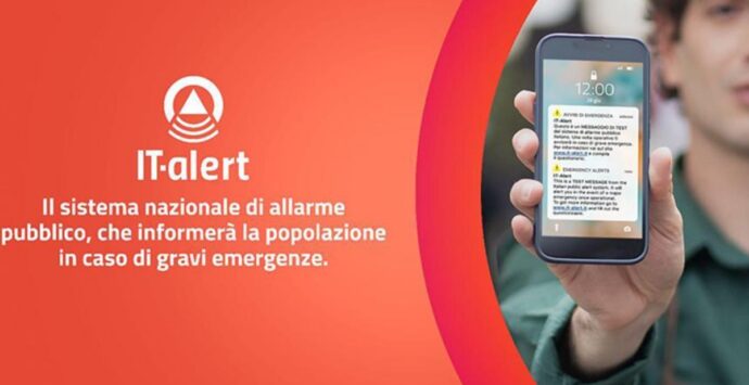 Emergenze regionali, pronto il test di Protezione Civile “It-alert” anche per la Calabria