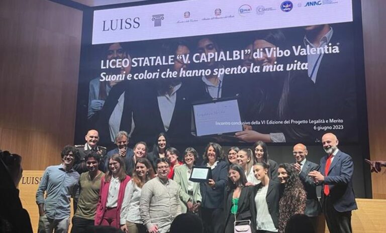 Il Liceo Capialbi di Vibo primo alla Luiss nel concorso “Legalità e merito”