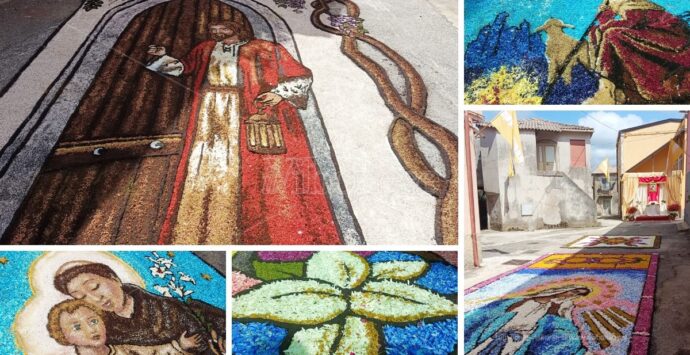 Tappeti di petali e di arte, a Potenzoni va in scena la 29esima edizione dell’Infiorata -Foto e Video