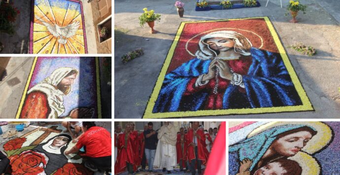 Corpus domini, fede e arte nel tradizionale appuntamento con l’infiorata di Potenzoni