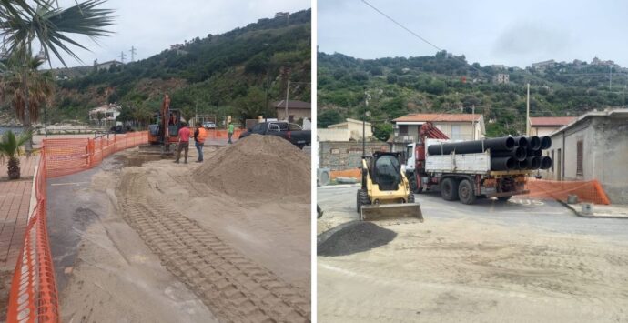 Nicotera Marina, al via i lavori per la nuova rete di raccolta acque bianche sul lungomare