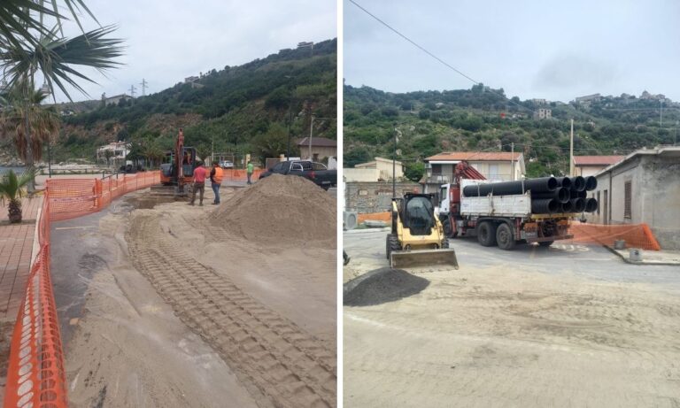 Nicotera Marina, al via i lavori per la nuova rete di raccolta acque bianche sul lungomare