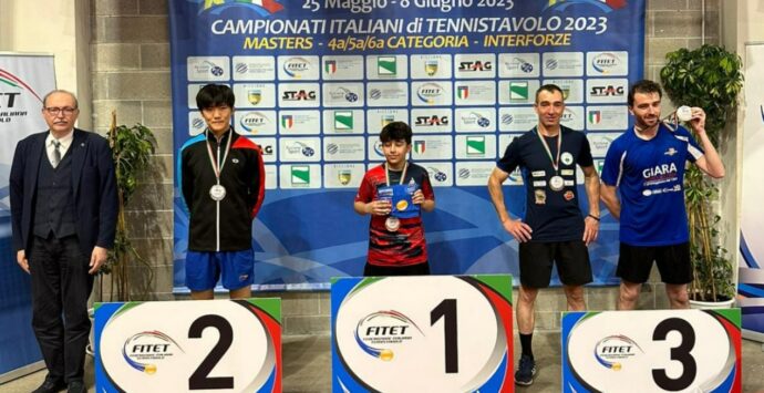 Tennistavolo, bronzo ai Campionati nazionali per il vibonese Mastroianni