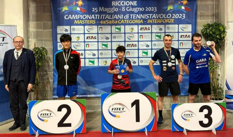 Tennistavolo, bronzo ai Campionati nazionali per il vibonese Mastroianni