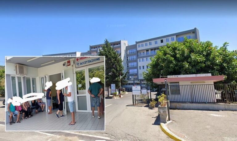 Ospedale di Tropea, pazienti in fila fuori al caldo per accedere al Pronto soccorso