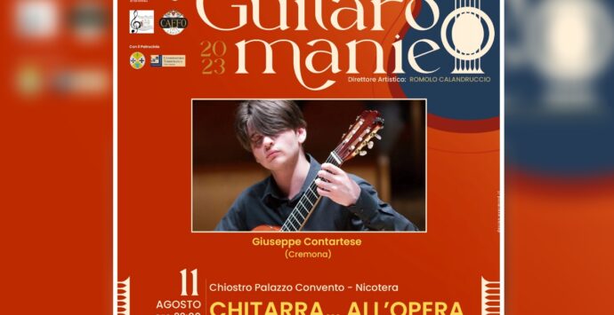 A Nicotera il concerto del giovane chitarrista Giuseppe Contartese