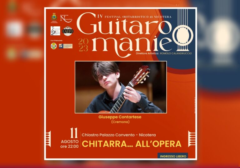 A Nicotera il concerto del giovane chitarrista Giuseppe Contartese