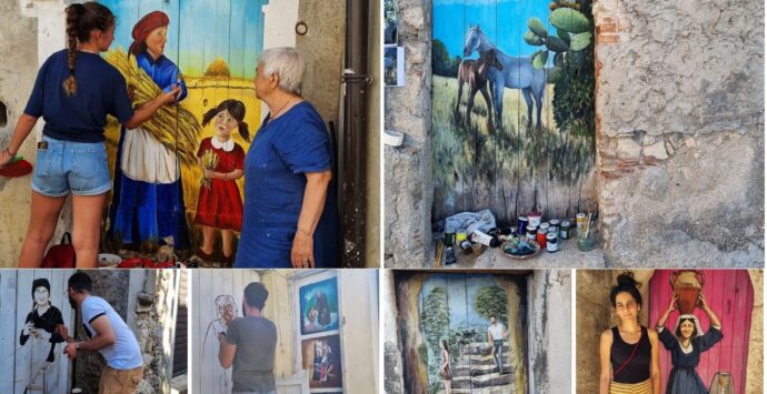 Zungri, il centro storico si trasforma in una colorata bottega d’arte