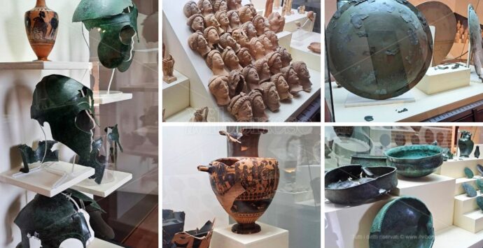 Guerrieri, armi e offerte agli dei: i tesori dell’area sacra di Scrimbia al Museo di Vibo