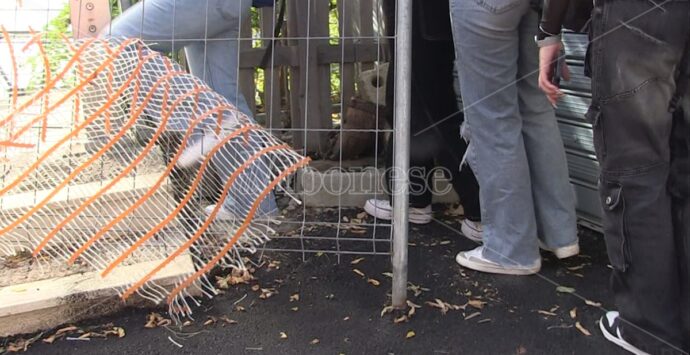 Scala mobile di Vibo ancora ferma ma gli studenti scavalcano le transenne per usarla – Video