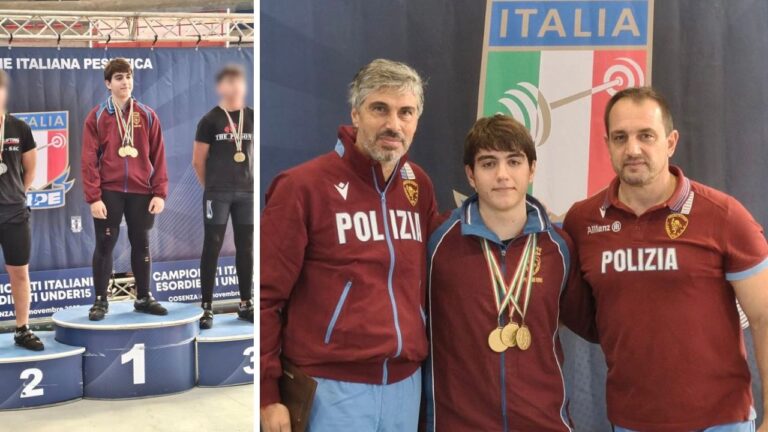 Pesistica, l’atleta delle Fiamme Oro–Sezione giovanile di Vibo Boer campione italiano U15