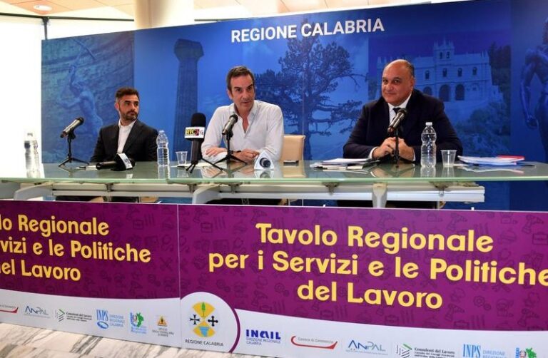 Regione Calabria: Occhiuto e Calabrese insediano il “Tavolo per i servizi e le politiche del lavoro”