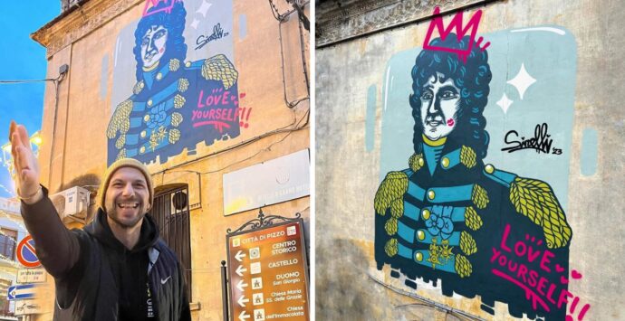 Realizzato a Pizzo un murales che raffigura Gioacchino Murat