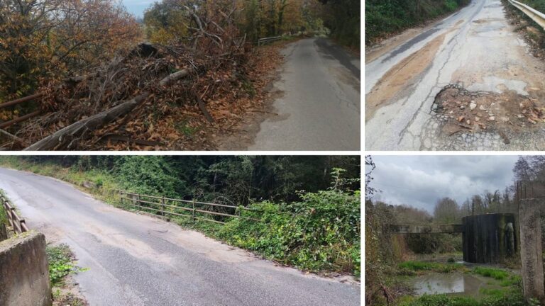 Buche e degrado lungo la strada di Piani di Arena, i cittadini sollecitano interventi – Foto