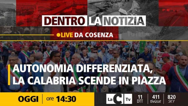 La Calabria in piazza contro l’autonomia differenziata: focus a Dentro la notizia