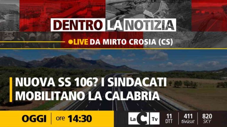 L’attesa infinita della 106, a Dentro la Notizia la protesta dei sindacati sulla strada della morte