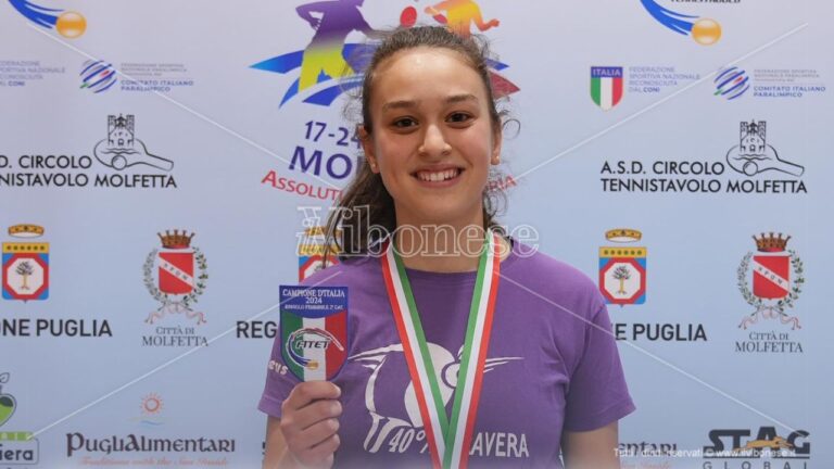 Tennistavolo: la vibonese Miriam Carnovale firma l’impresa e conquista il titolo tricolore