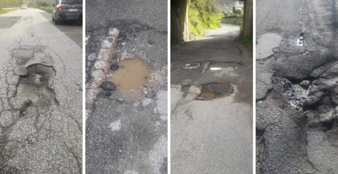 Voragini e degrado lungo le strade del Vibonese, i cittadini: «S’intervenga»