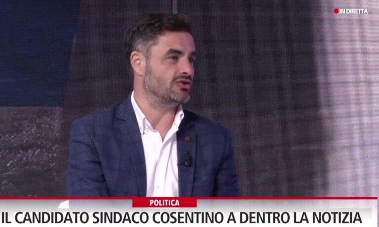 Comunali a Vibo, a Dentro la Notizia l’intervista al candidato a sindaco Cosentino – Video