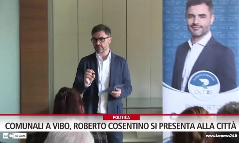 Comunali a Vibo, il candidato a sindaco Cosentino: «Darò un volto nuovo alla città» – Video