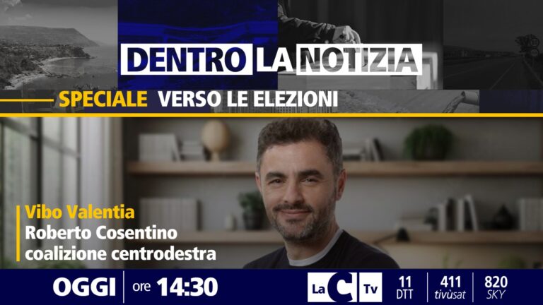 Intervista a Roberto Cosentino, il candidato a sindaco di Vibo ospite di Dentro la notizia