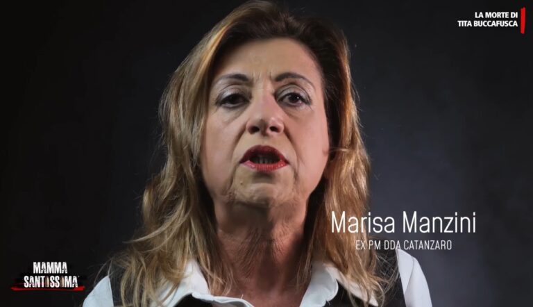 Mammasantissima, Tita Buccafusca nel ricordo del magistrato Manzini: «Era sofferente» – Video