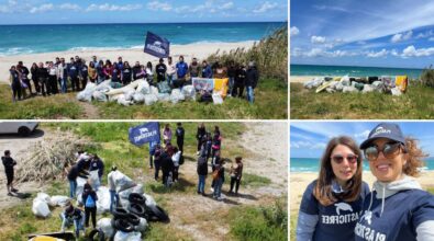 Giornata della terra, a Pizzo i volontari ripuliscono la spiaggia da 450 chili di rifiuti – Foto