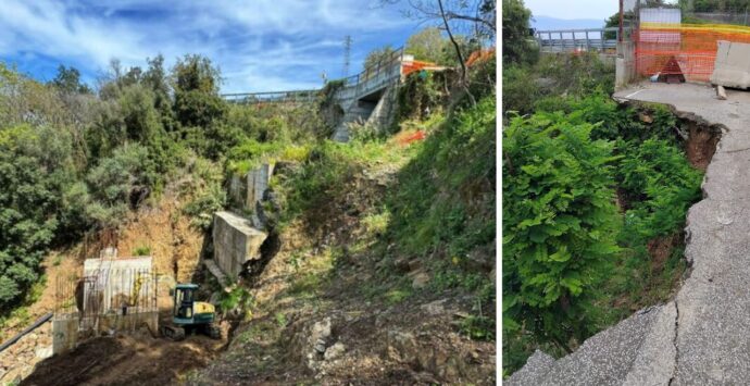 Vibo, frazione San Pietro isolata. I residenti: «Cantieri a rilento, siamo stanchi»