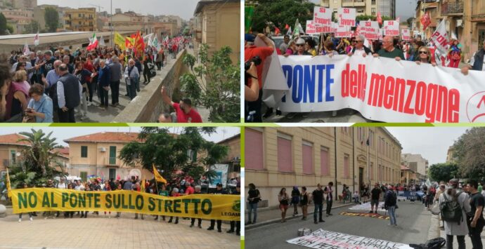 Un Ponte lastricato di No: la grande manifestazione contro l’opera sullo Stretto