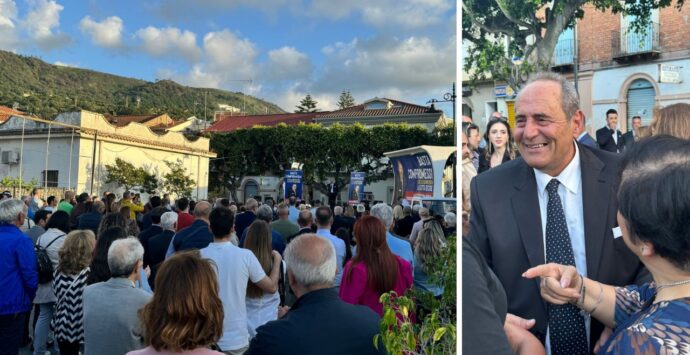Muzzopappa arringa la folla a Vibo Marina: «Mandiamo a casa i tiranni, anche quelli che hanno asfaltato la brava Limardo»
